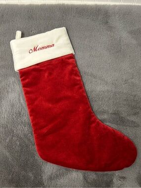 Pottery Barn velvet stocking medium